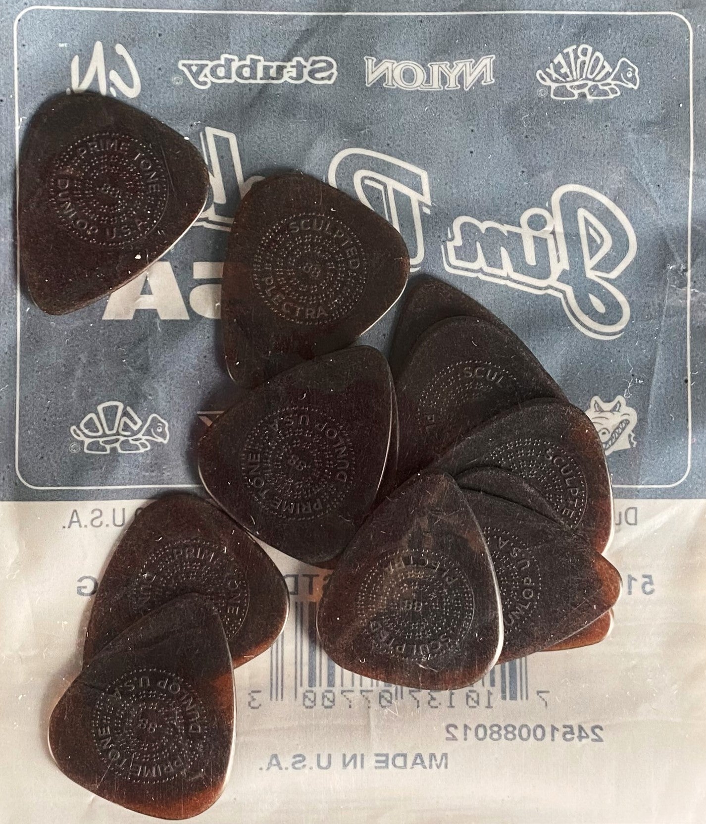 Dunlop 510-088 Primetone Standard Grip .88mm Guitar Pick Bag 12 Count