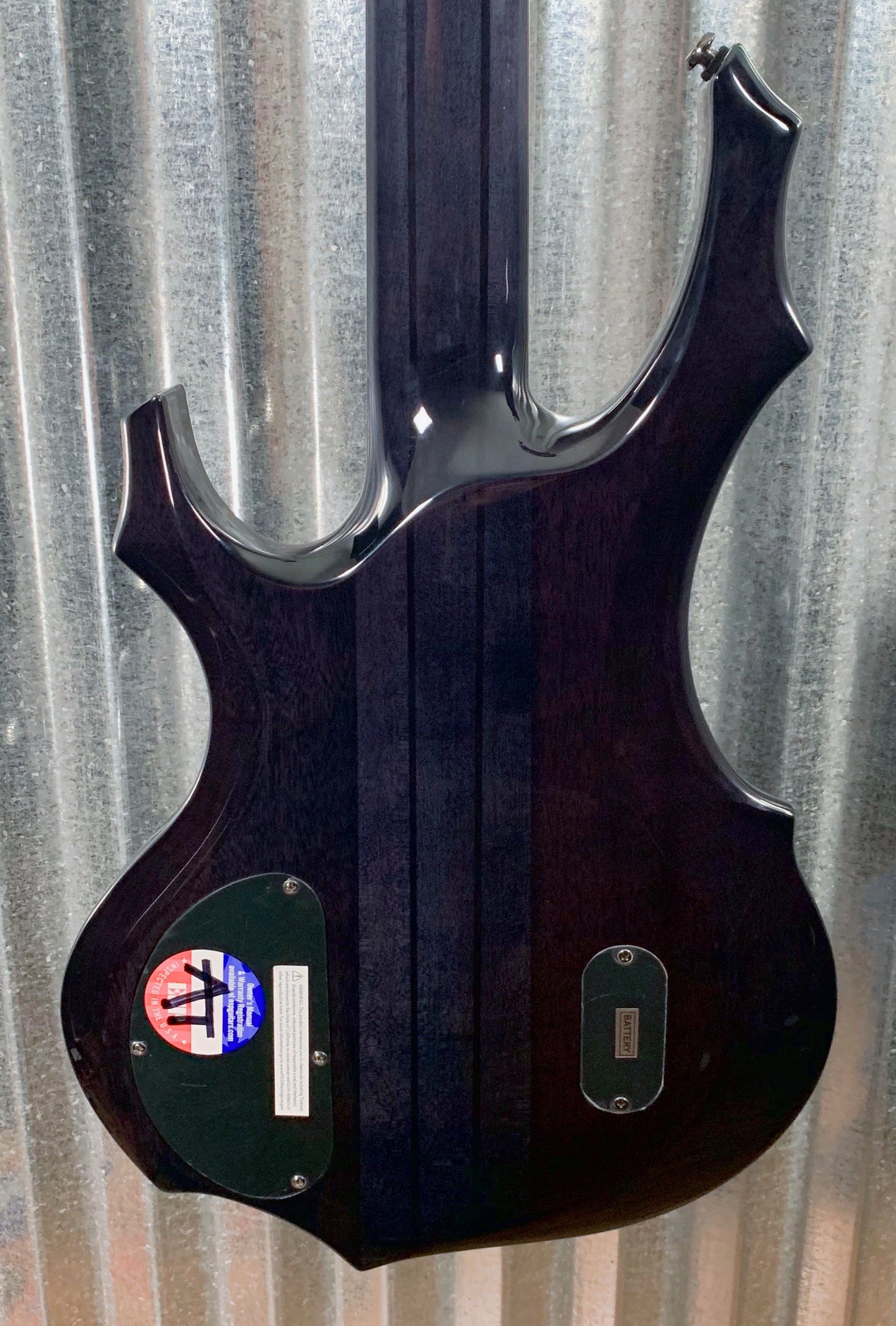 ESP LTD F-415FM Flame See Thru Black Seymour Duncan 5 String Bass & Case LF415FMSTBLK #0552 Demo