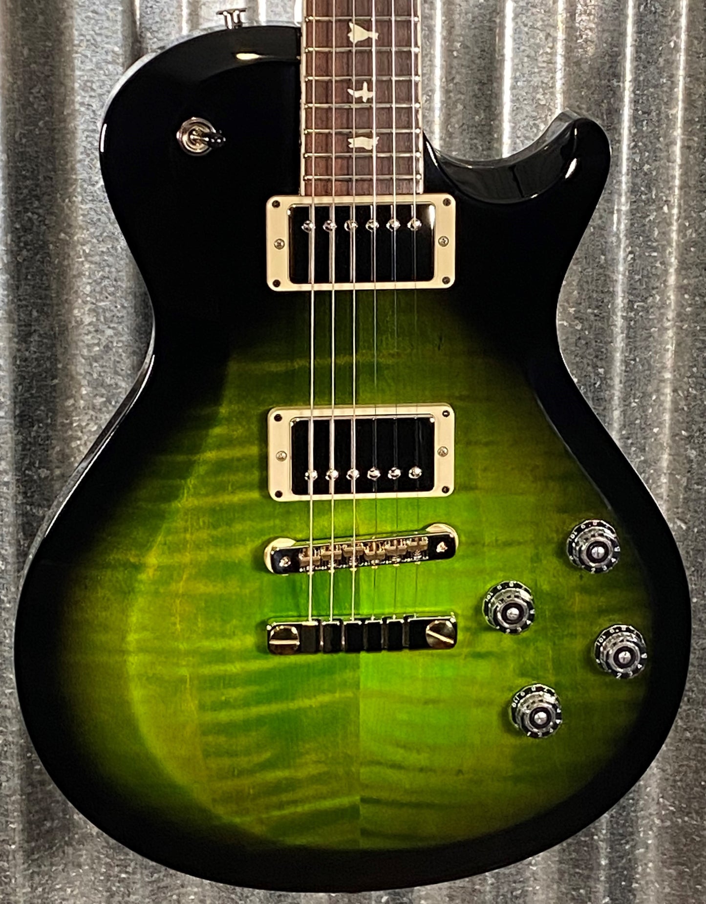 PRS Paul Reed Smith USA S2 Singlecut McCarty 594 Emerald Green Black Wrap Guitar & Bag #0375