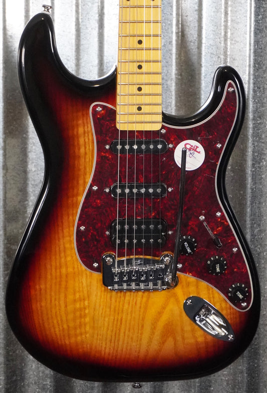 G&L Tribute Legacy HSS 3-Tone Sunburst Guitar #7124
