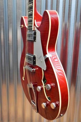 Hagstrom Super VIking SUVIK-WCT Wild Cherry Flame Top Semi-Hollow Guitar #337