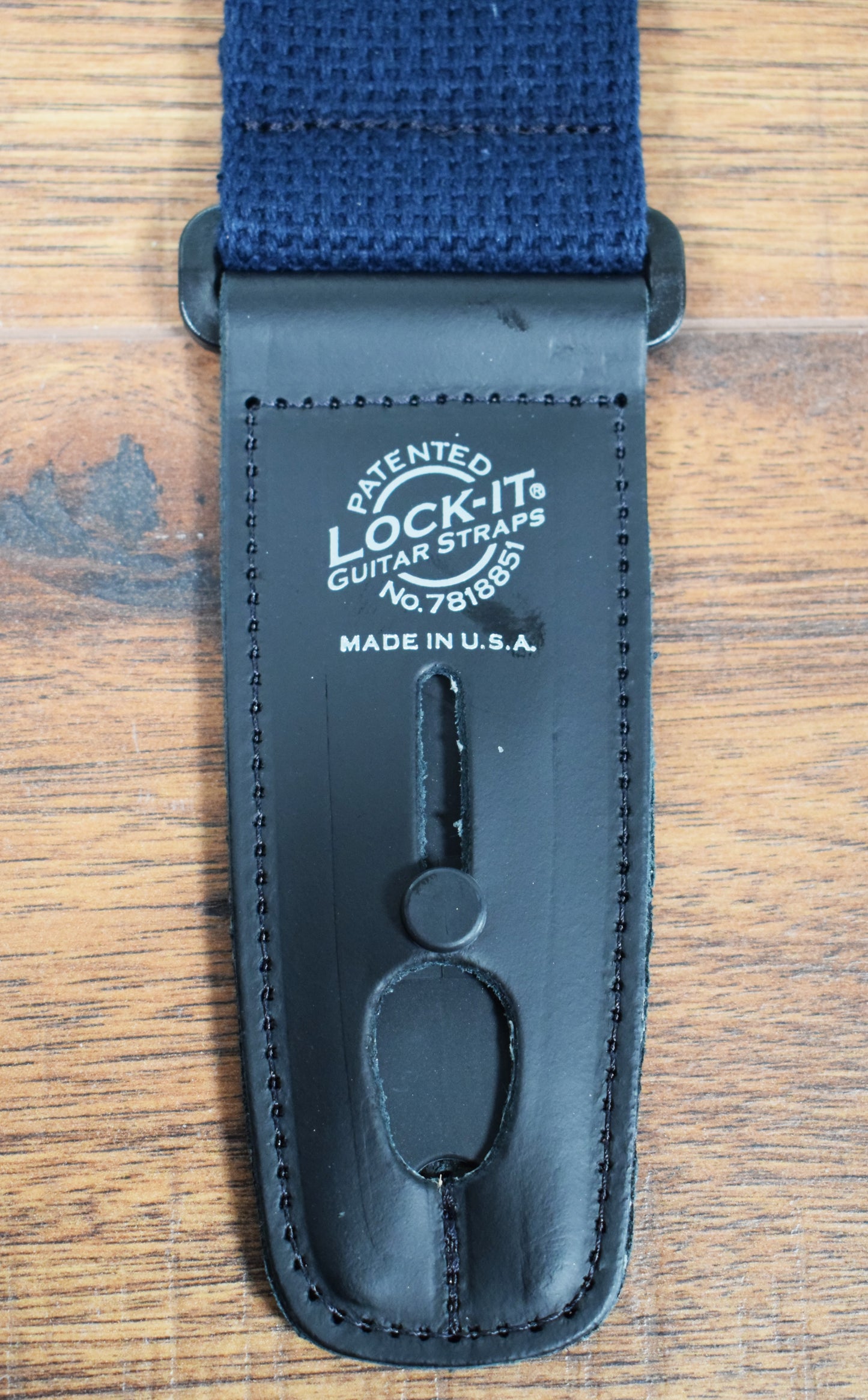 LOCK-IT Straps Cotton Series 2" Navy Blue Cotton Guitar Bass Strap 051 C2-NVY BLU