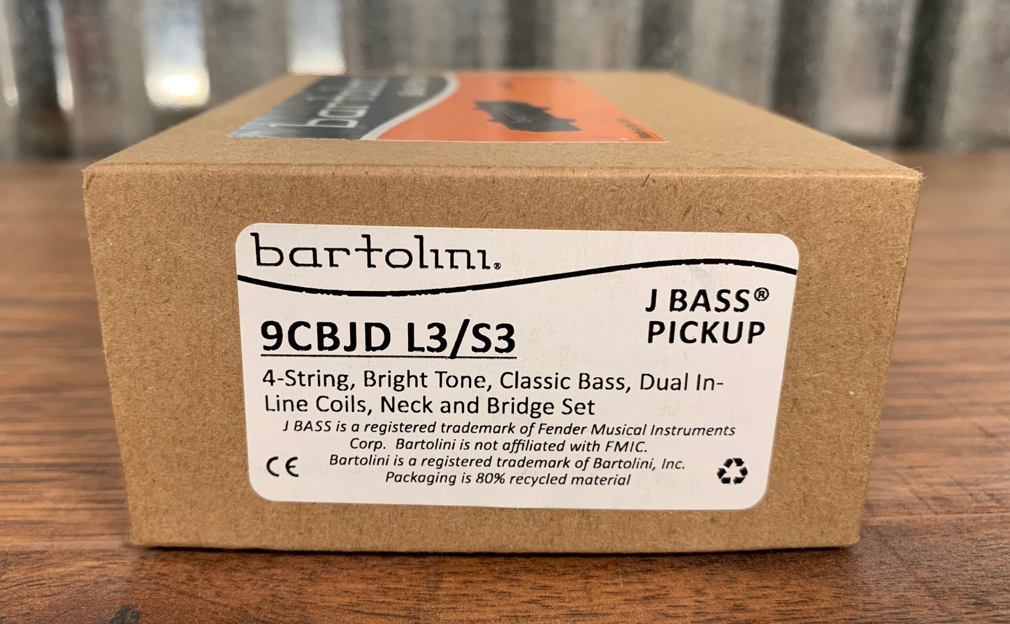 Bartolini 9CBJD L3/S3 4 String Bright Tone Classics Dual In-Line Coil Pickup Set Used