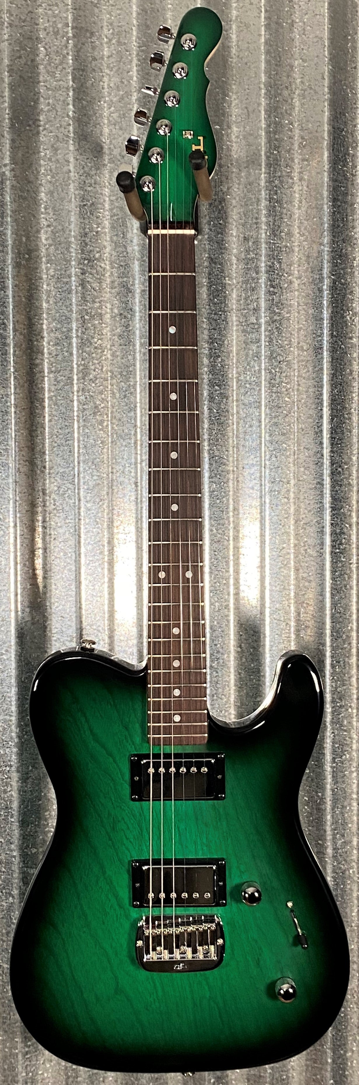 G&L USA ASAT HH RMC Greenburst Guitar & Case #5063
