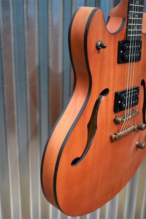 Washburn HB32DMK Distressed Matte Mahogony Semi Hollow Guitar & Case #008