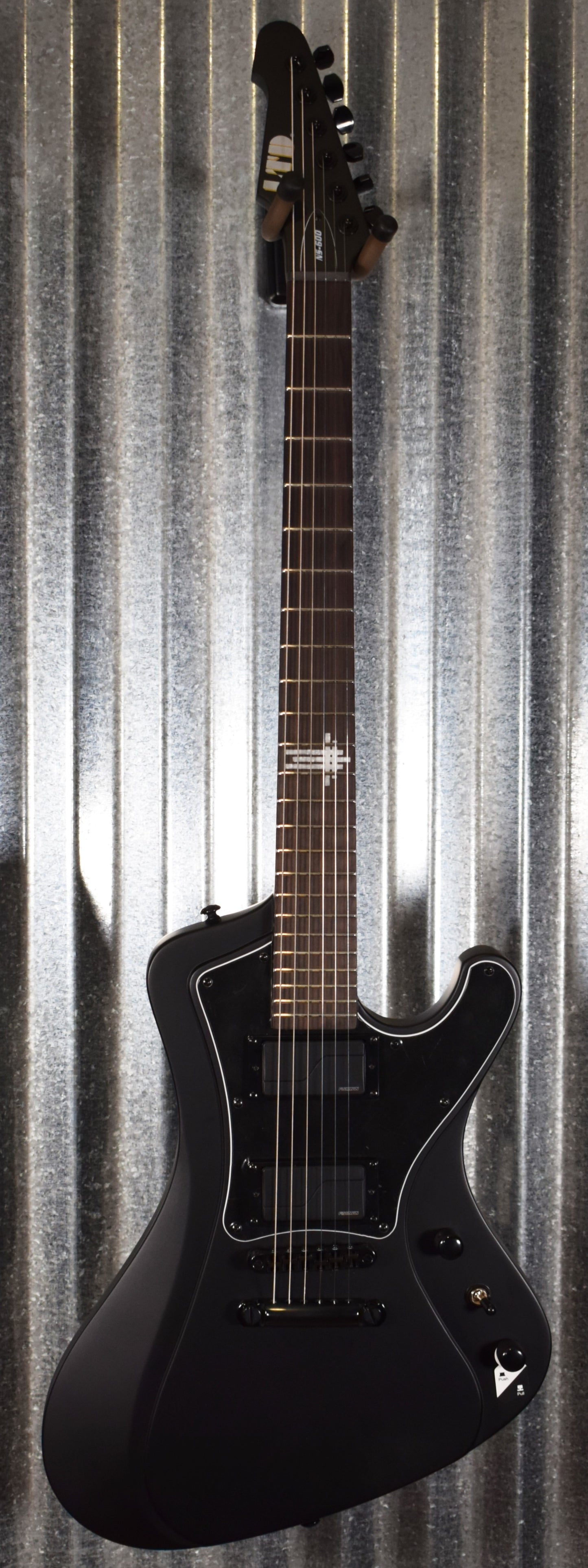 ESP LTD Nergal Stream Black Satin Fishman Guitar & Case LNS6BLKS #1546 Used