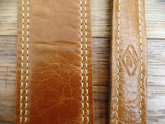 LM Products GP-2 C Element Leathers Premium Leather Guitar Strap in Saddle