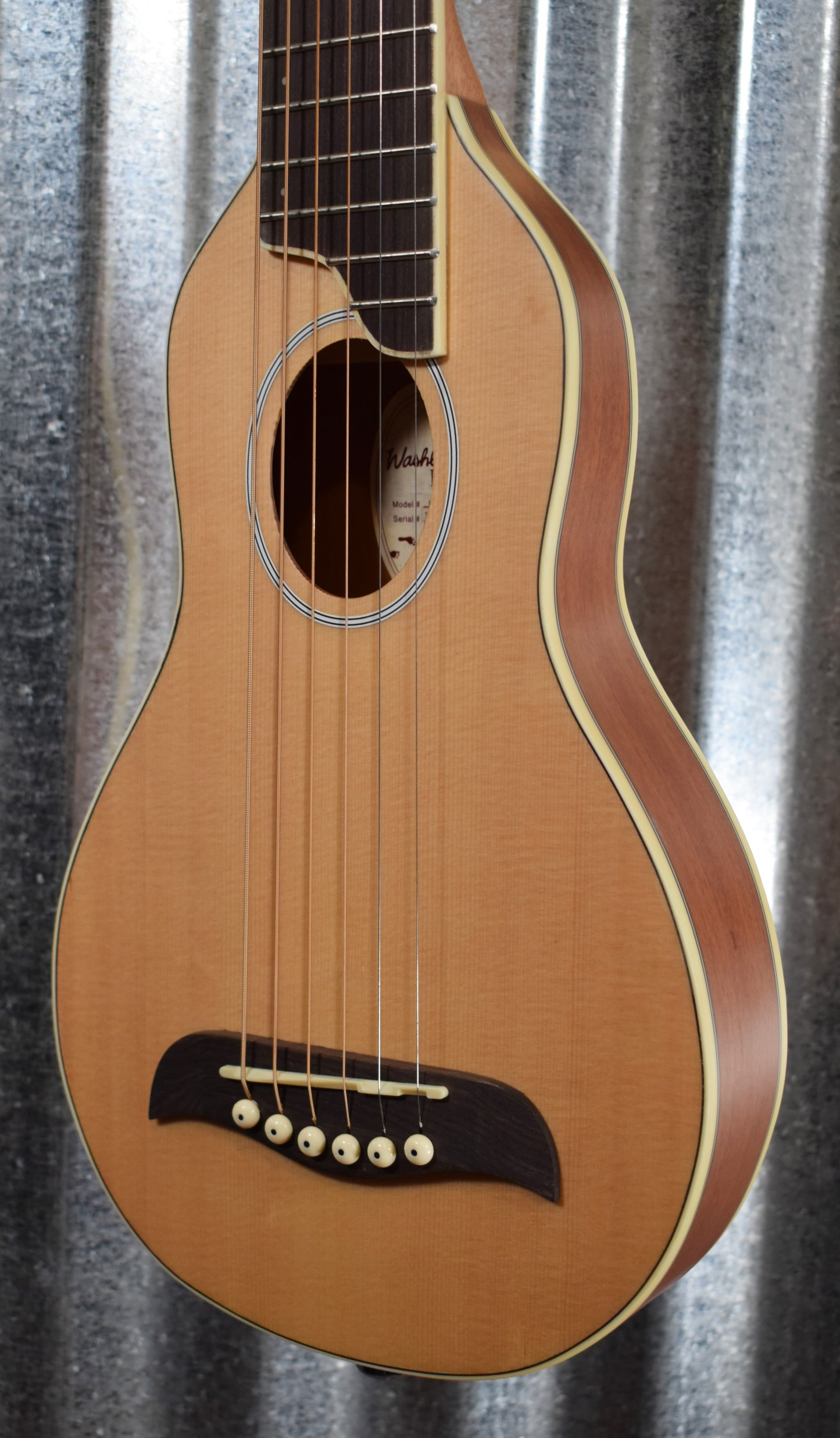 Washburn Guitars Rover RO-10 Natural Travel Guitar & Case RO10SK #0435