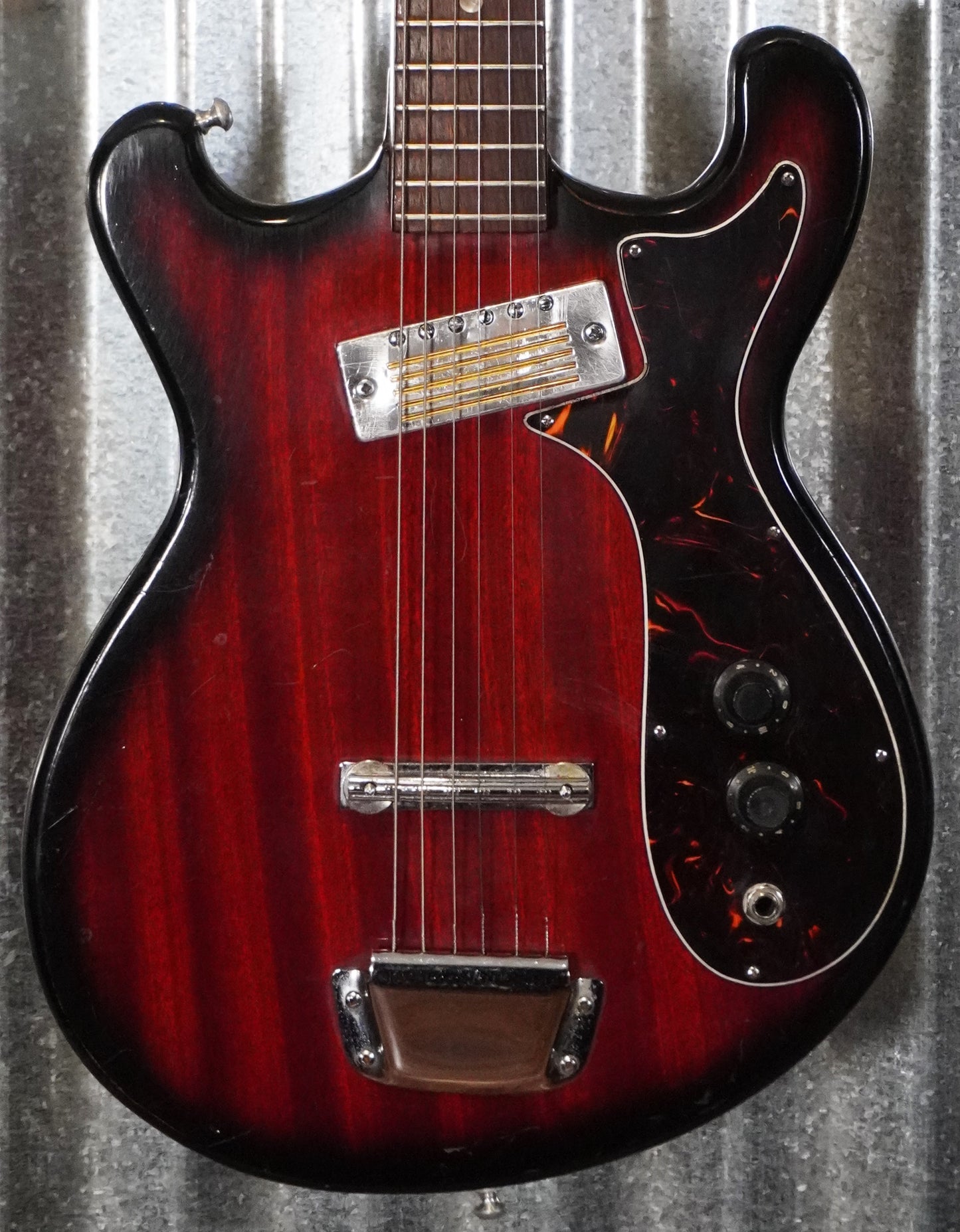 Teisco Prestige Vintage Japan Guitar Dark Cherry Burst Used