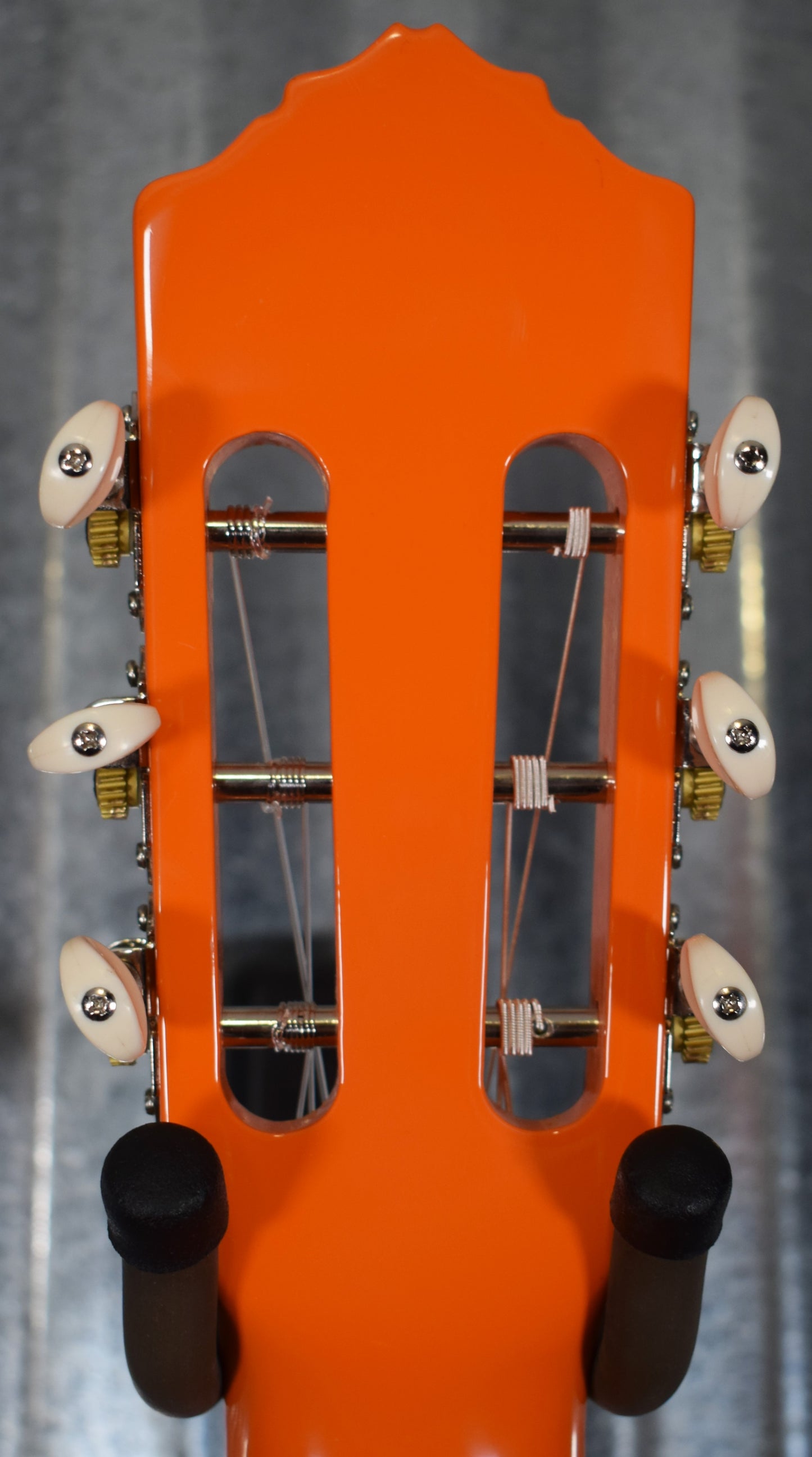 Ortega RGA-ORG Gaucho Nylon String Parlor Guitar Orange Guitar & Bag #0034