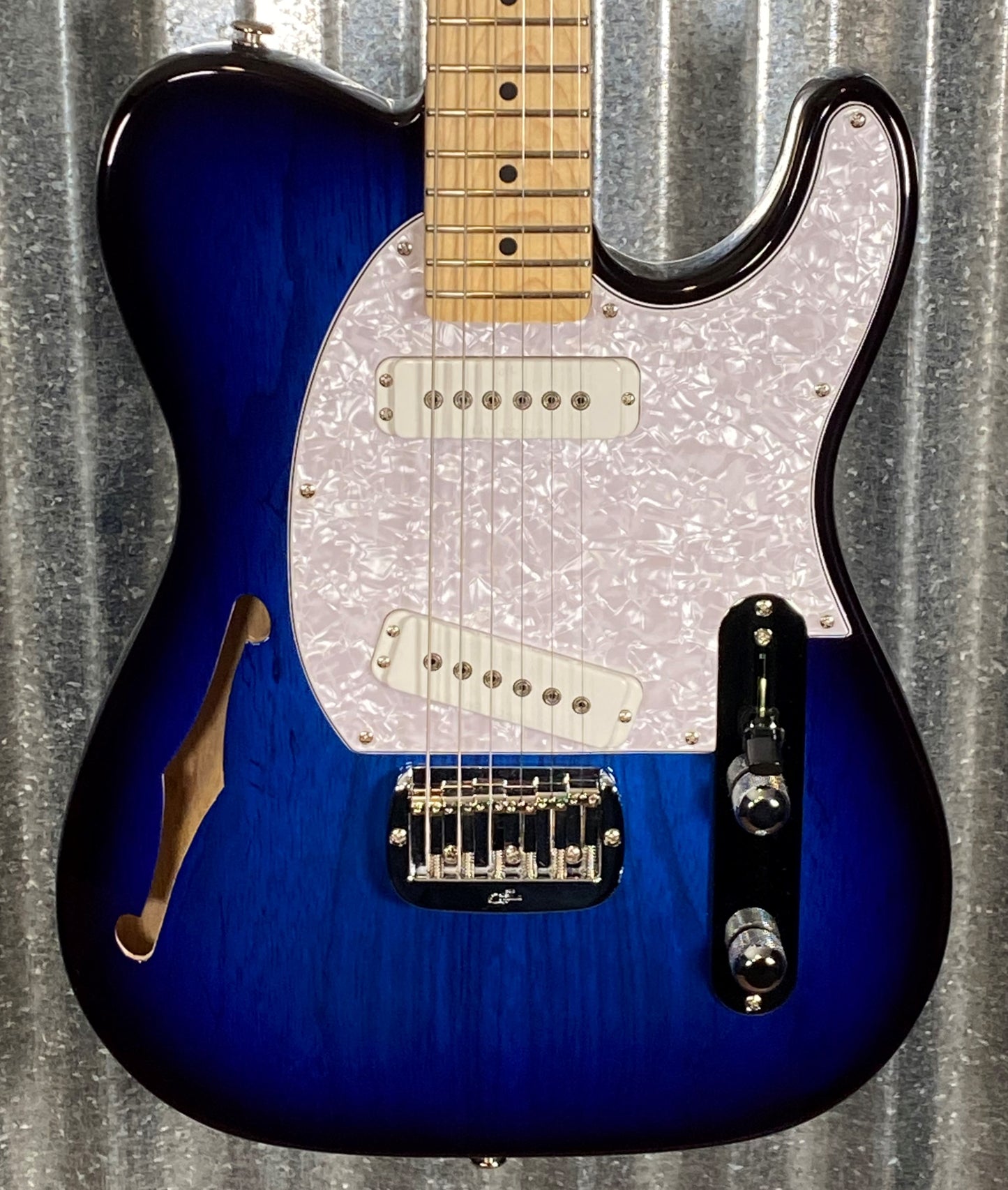 G&L USA ASAT Special Semi Hollow Blueburst Guitar & Case #1066