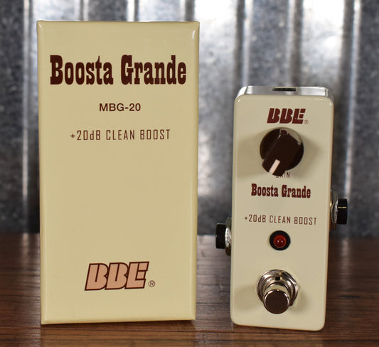 BBE Sound Boosta Grande MBG-20 20db Clean Boost Guitar Effect Pedal