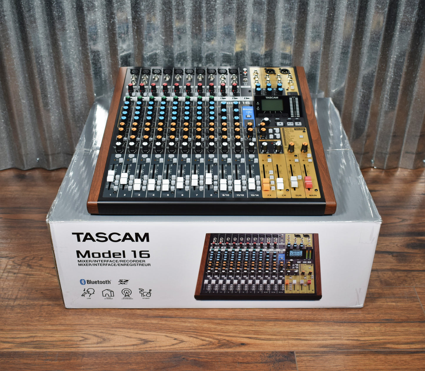 Tascam Model 16 Mixer USB Audio Interface Recorder Controller B Stock