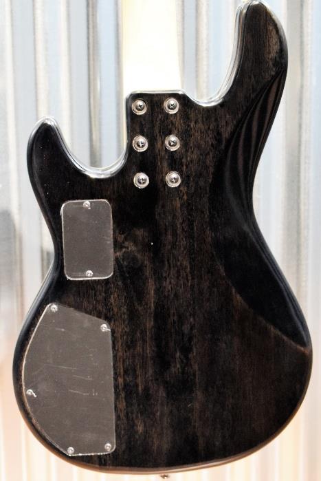 G&L Tribute M-2000 GTS 4 String Carved Flame Top Trans Black Bass #8223