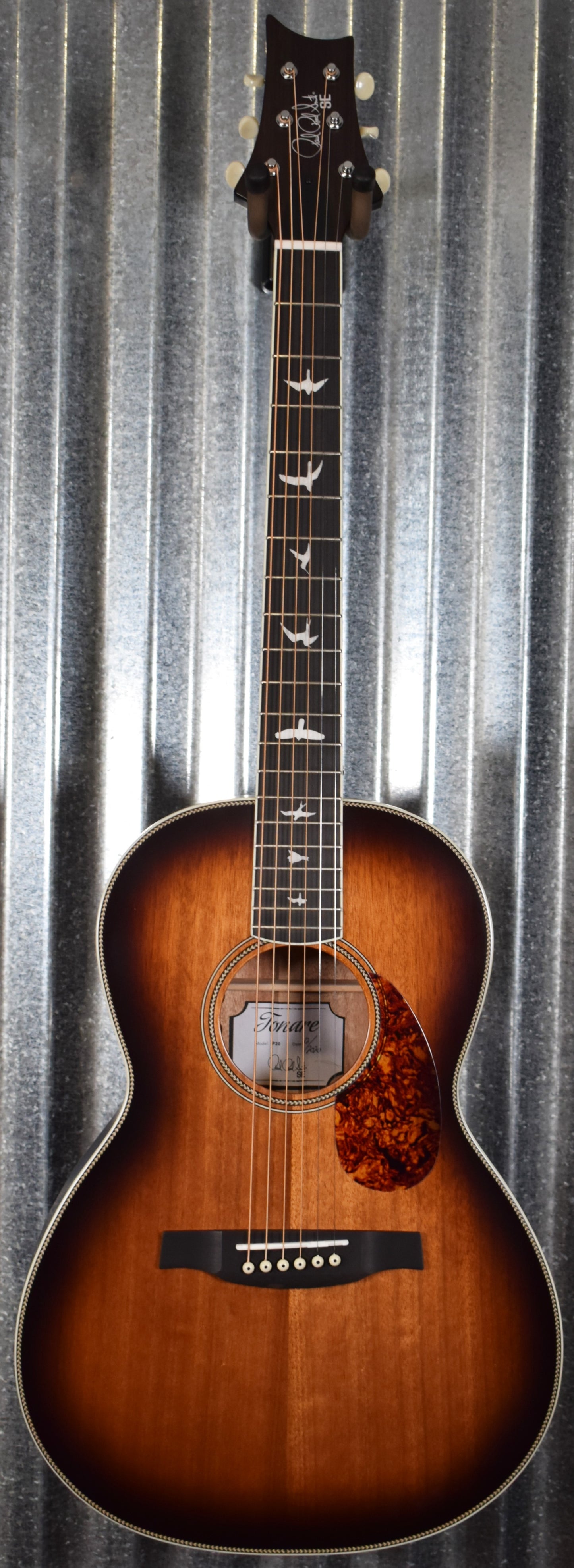 PRS Paul Reed Smith SE Parlor Tobacco Sunburst Acoustic Electric Guitar & Bag #8717