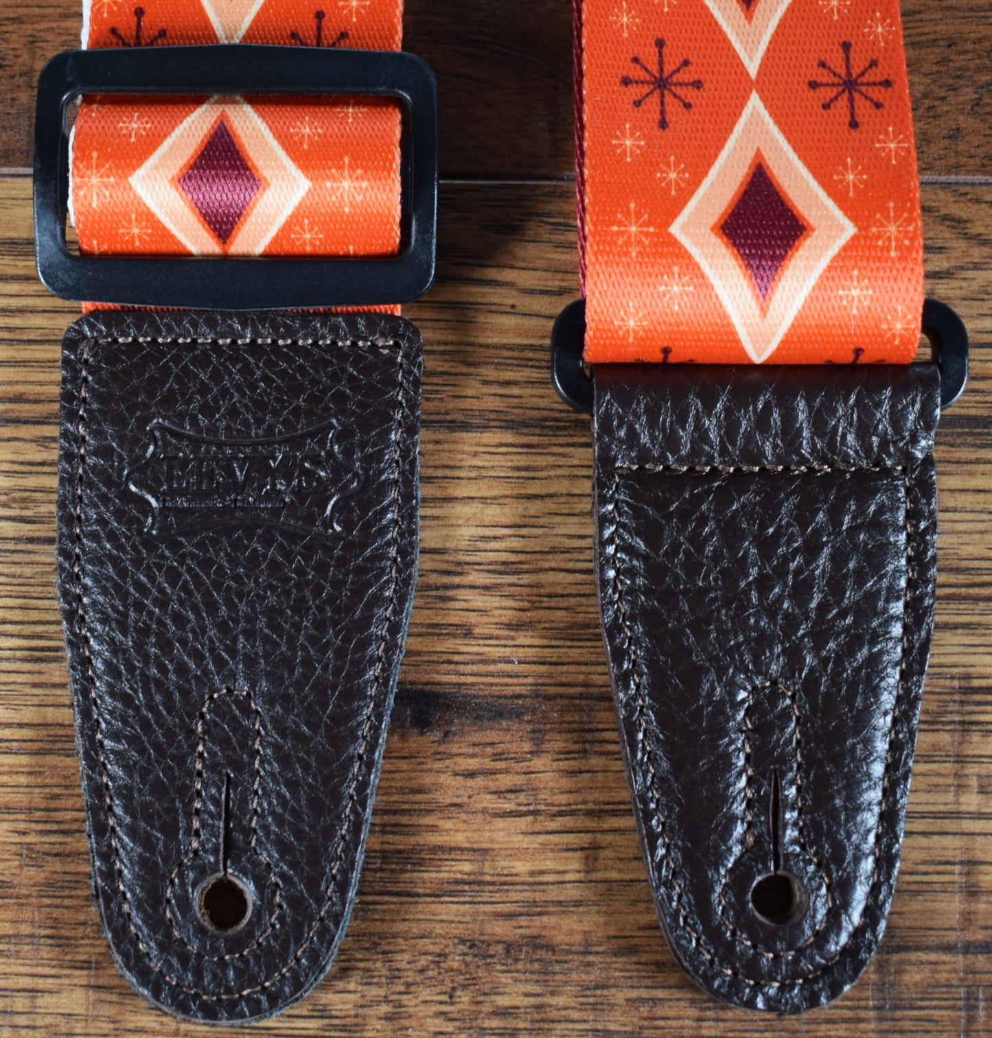 Levy's MP2SLD-003 2" Polyester Sublimation Guitar Strap Diamond Red