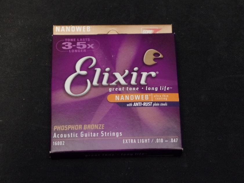 Elixir Acoustic Guitar Strings Phosphor Bronze Extra Light .010-.047 16002*