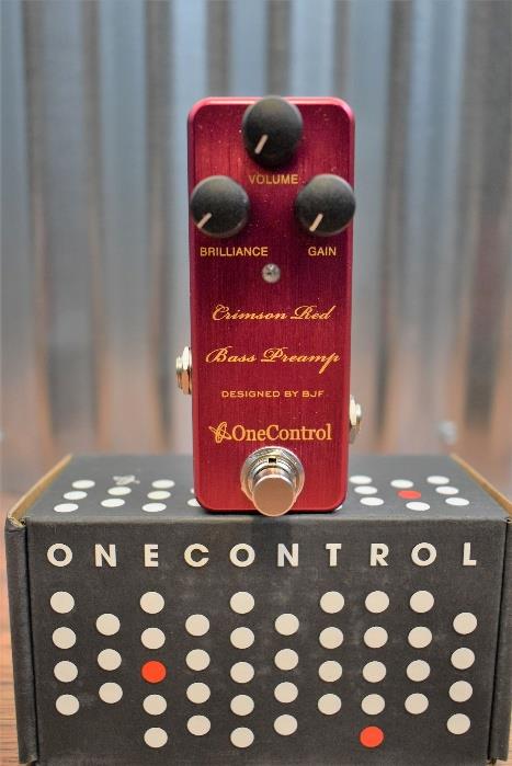 One Control BJF Crimson Red Bass Preamp Boost Guitar Effect Pedal