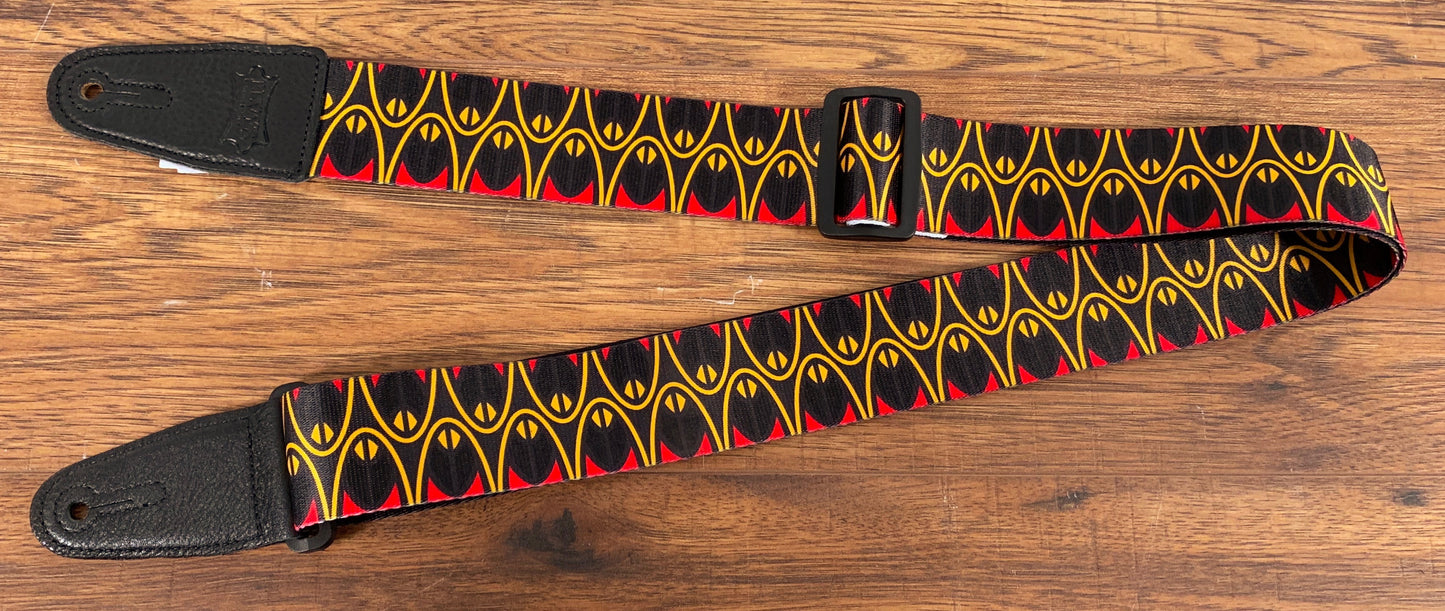 Levy's MP2SLD-002 2" Polyester Sublimation Guitar Strap Black Red