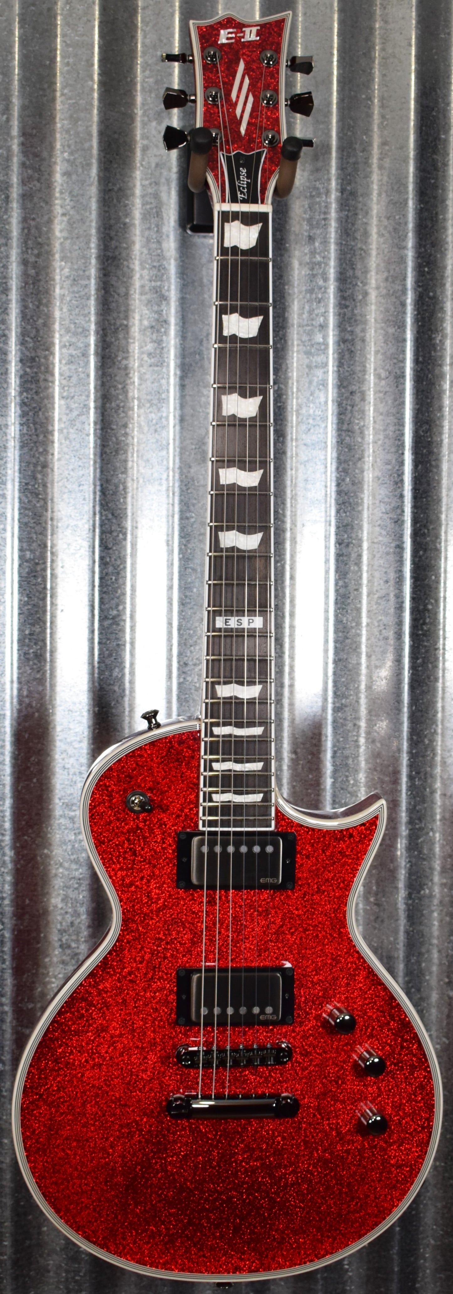 ESP E-II Eclipse DB Red Sparkle EMG Guitar & Case EIIECDBRSP Japan #ES3517193