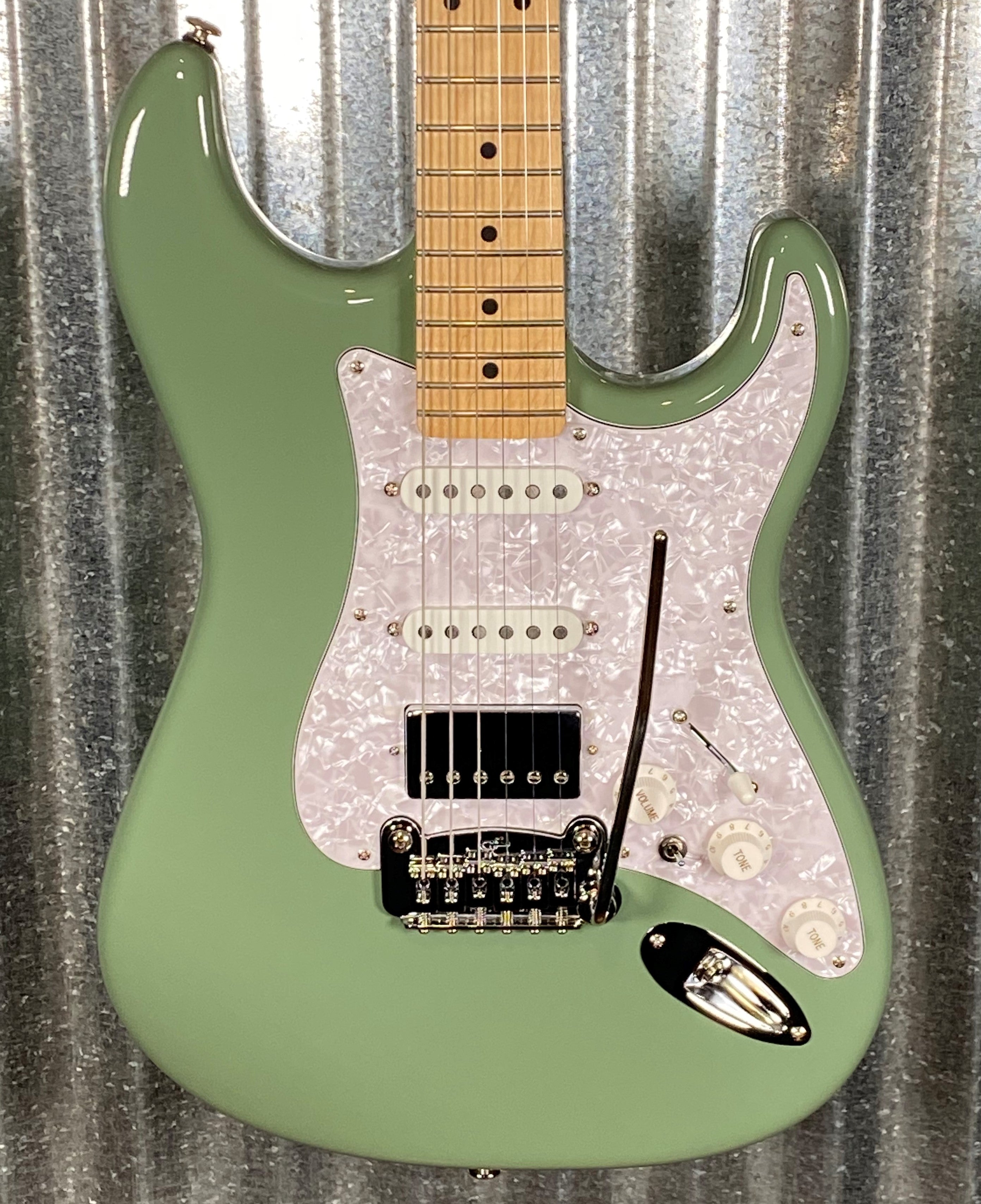 G&L USA 2022 Fullerton Deluxe Legacy HB Matcha Green Guitar & Bag #808