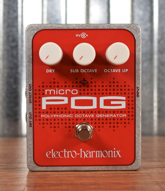 Electro-Harmonix Micro POG Polyphonic Octave Generator Guitar Bass Effects Pedal