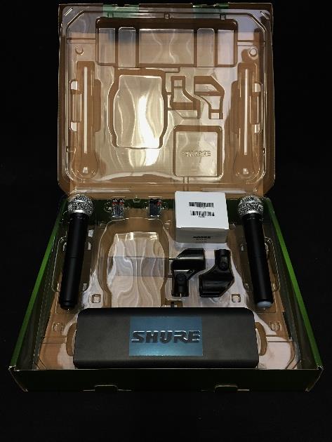Shure BLX288/PG58-H8 Dual Handheld Wireless Microphone System Freq 518-542 *