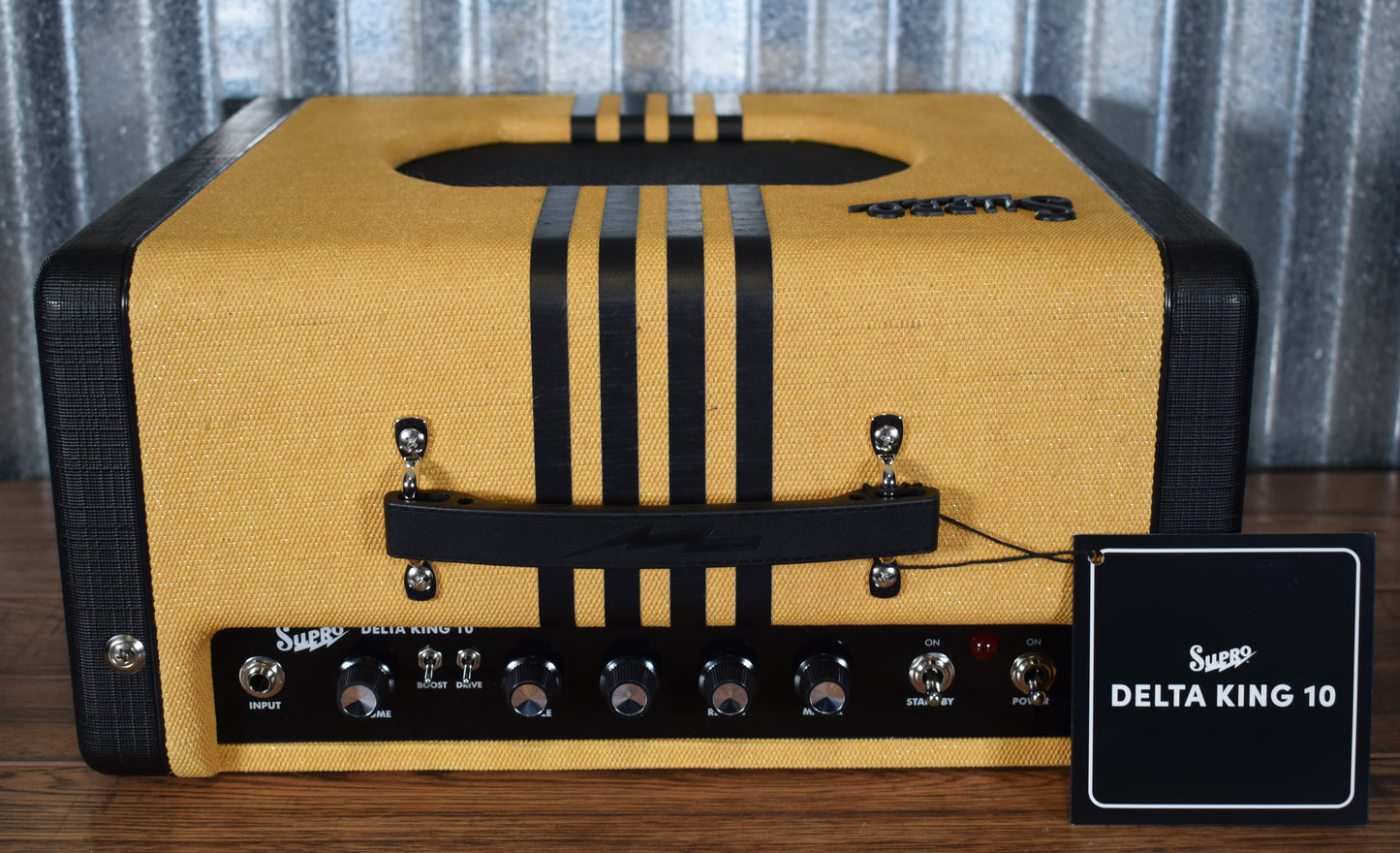 Supro Delta King 10 All Tube 5 Watt 10" Guitar Combo Amplifier Tweed Black 1820RTB