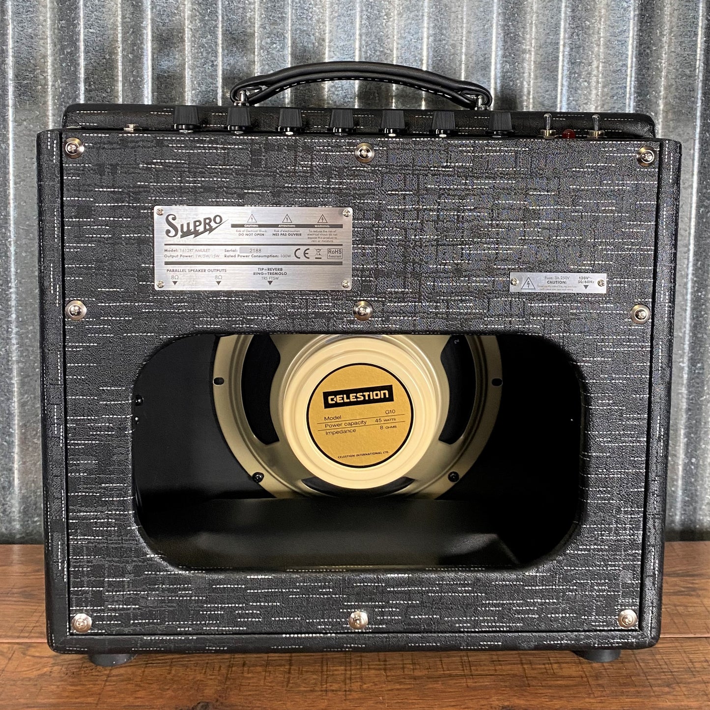 Supro USA 1612RT Amulet 1x10" 1, 5, 15 Watt Selectable All Tube Guitar Combo Amplifier