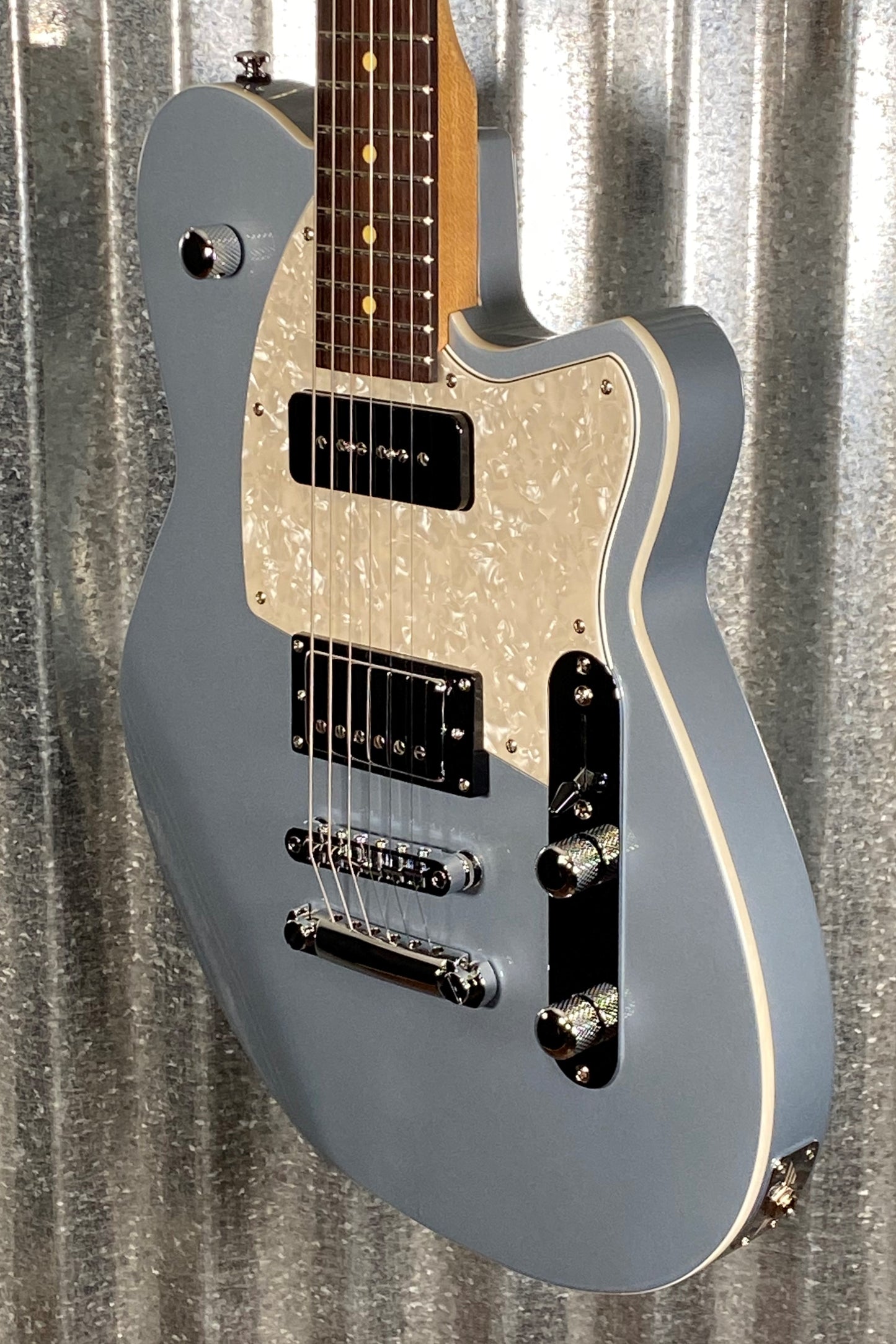 Reverend Double Agent OG Metallic Silver Freeze Guitar #1645 B Stock