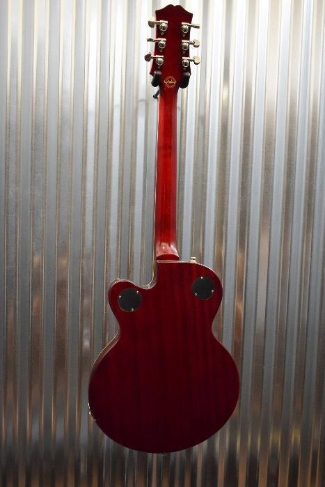 Ephiphone Wildkat Semi Hollow Bigsby Flame Top Wine Red Guitar & Case
