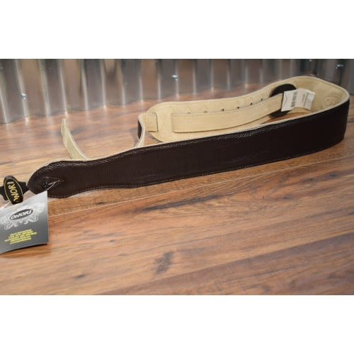 Onori L4 2.5" Brown Glove Leather Padded Guitar Strap