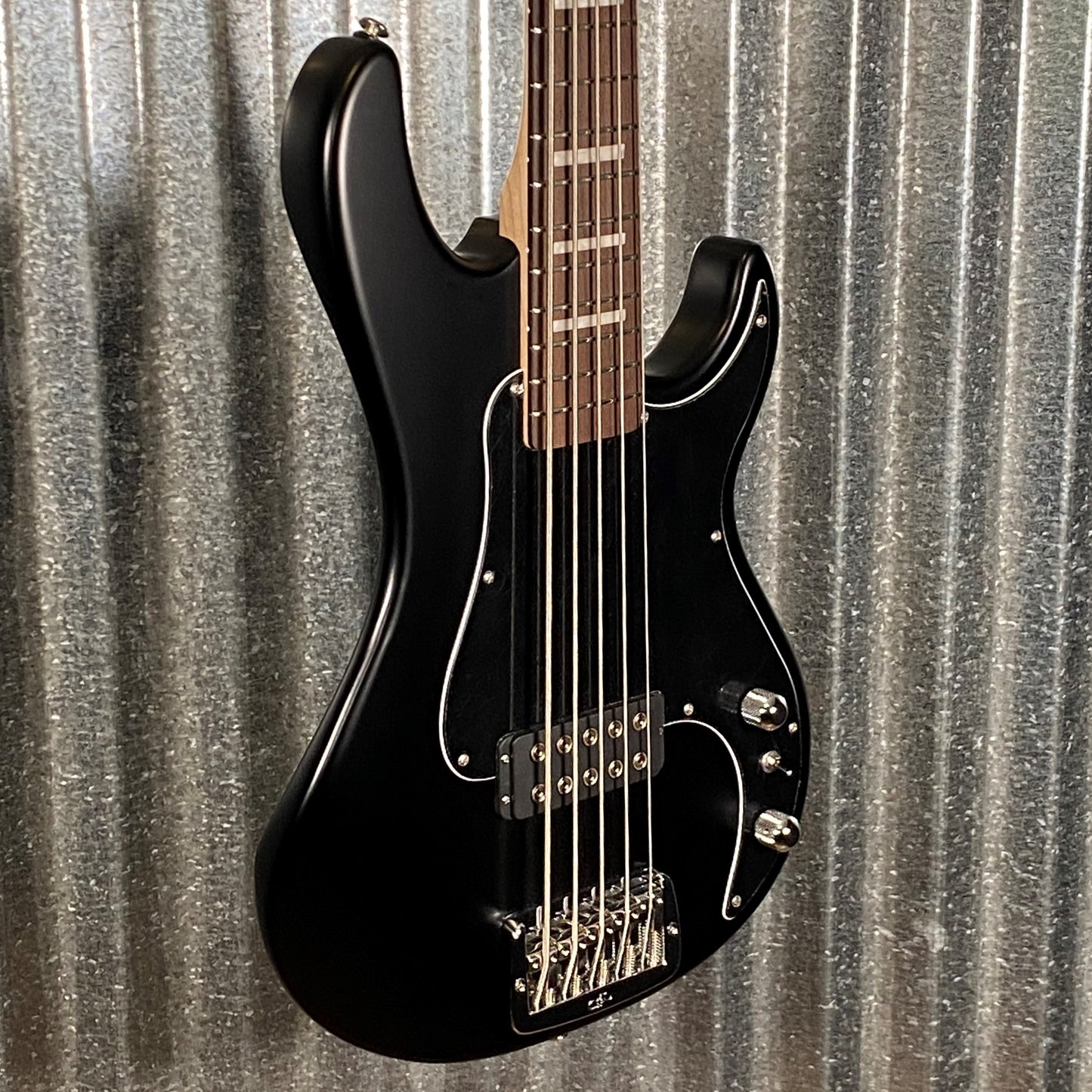 G&L USA Kiloton 5 Jet Black Frost 5 String Bass Rosewood Satin Neck & Case #7001 NOS