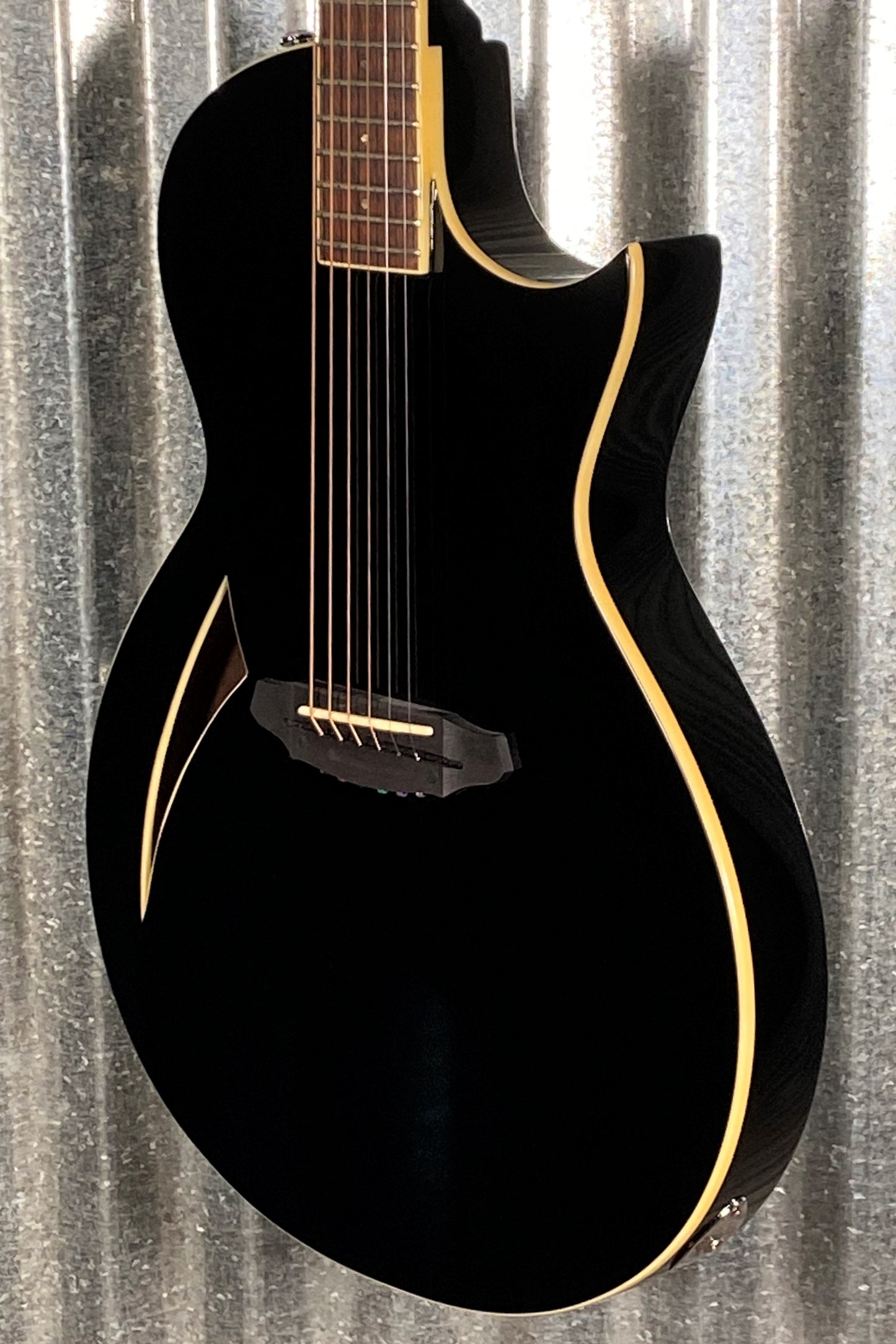 ESP LTD Thinline TL-6 Acoustic Electric Black Guitar LTL6BLK #1248 Used