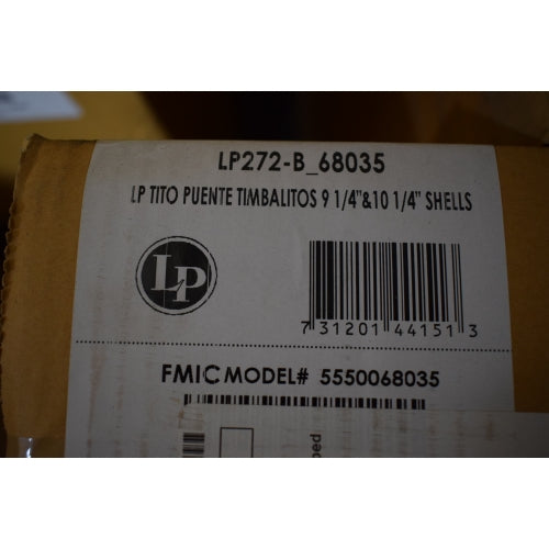 LP Latin Percussion Tito Puente 9 1/4" & 10 1/4" Brass Timbalitos & Stand LP272-B