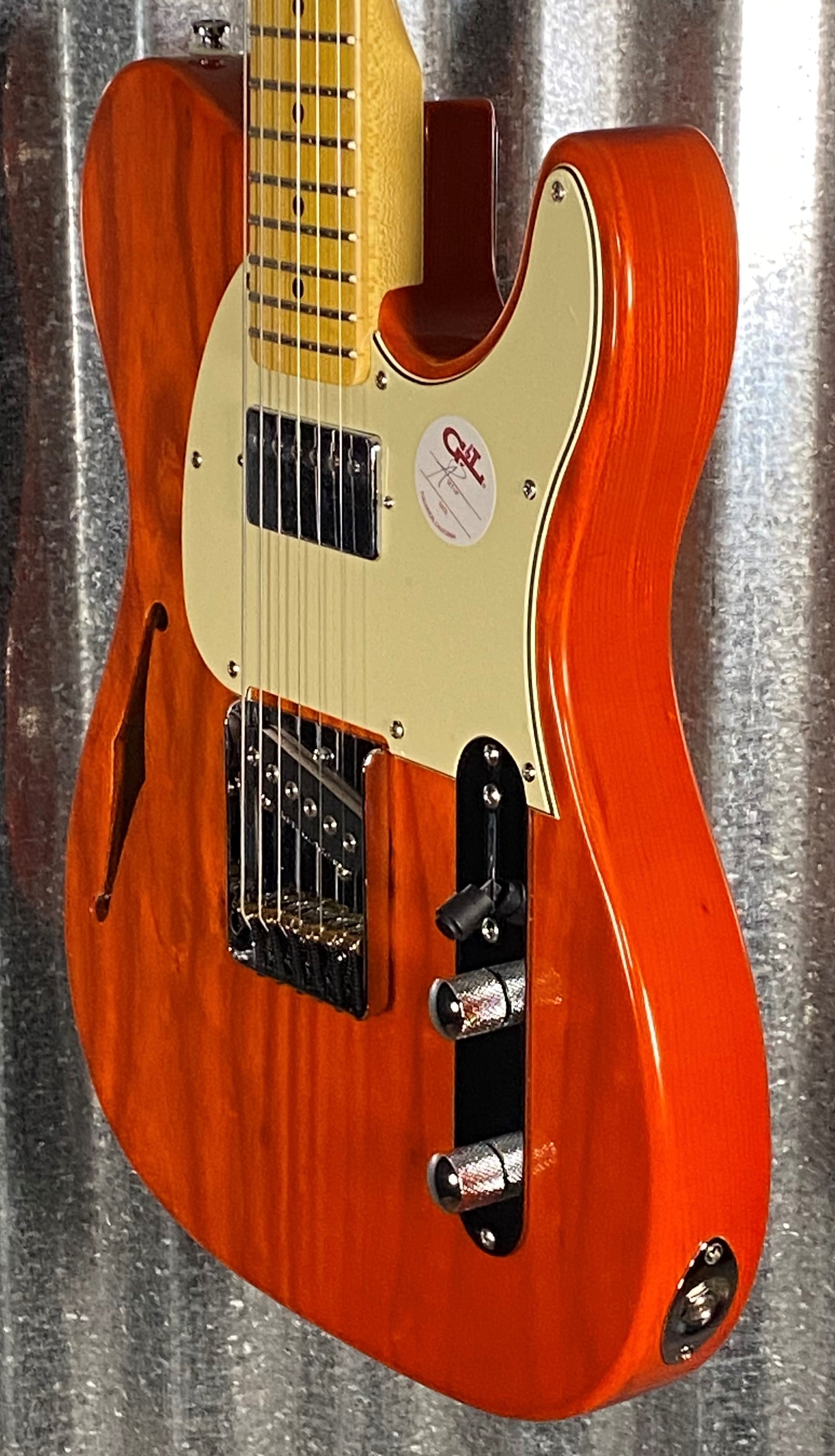 G&L Tribute ASAT Classic Bluesboy Semi Hollow Clear Orange Guitar #3939 Used