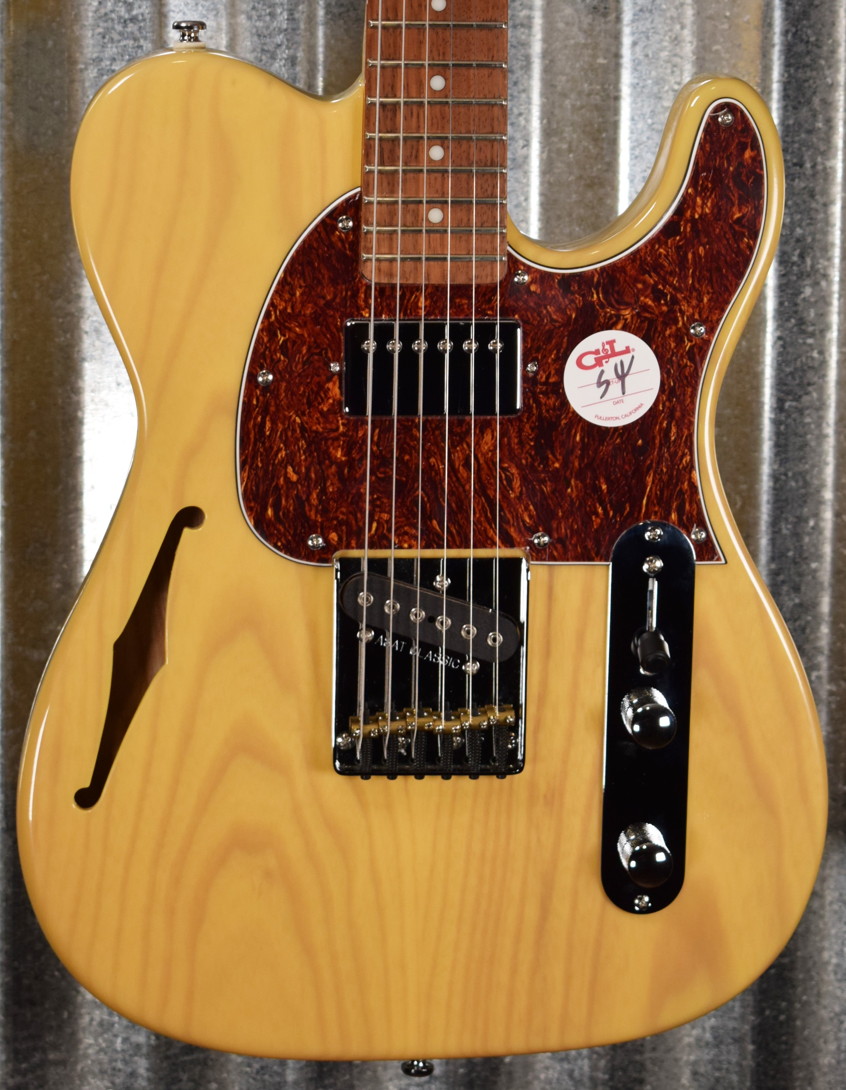 G&L Tribute ASAT Classic Bluesboy Semi Hollow Blonde Guitar Demo #1739 –  Specialty Traders