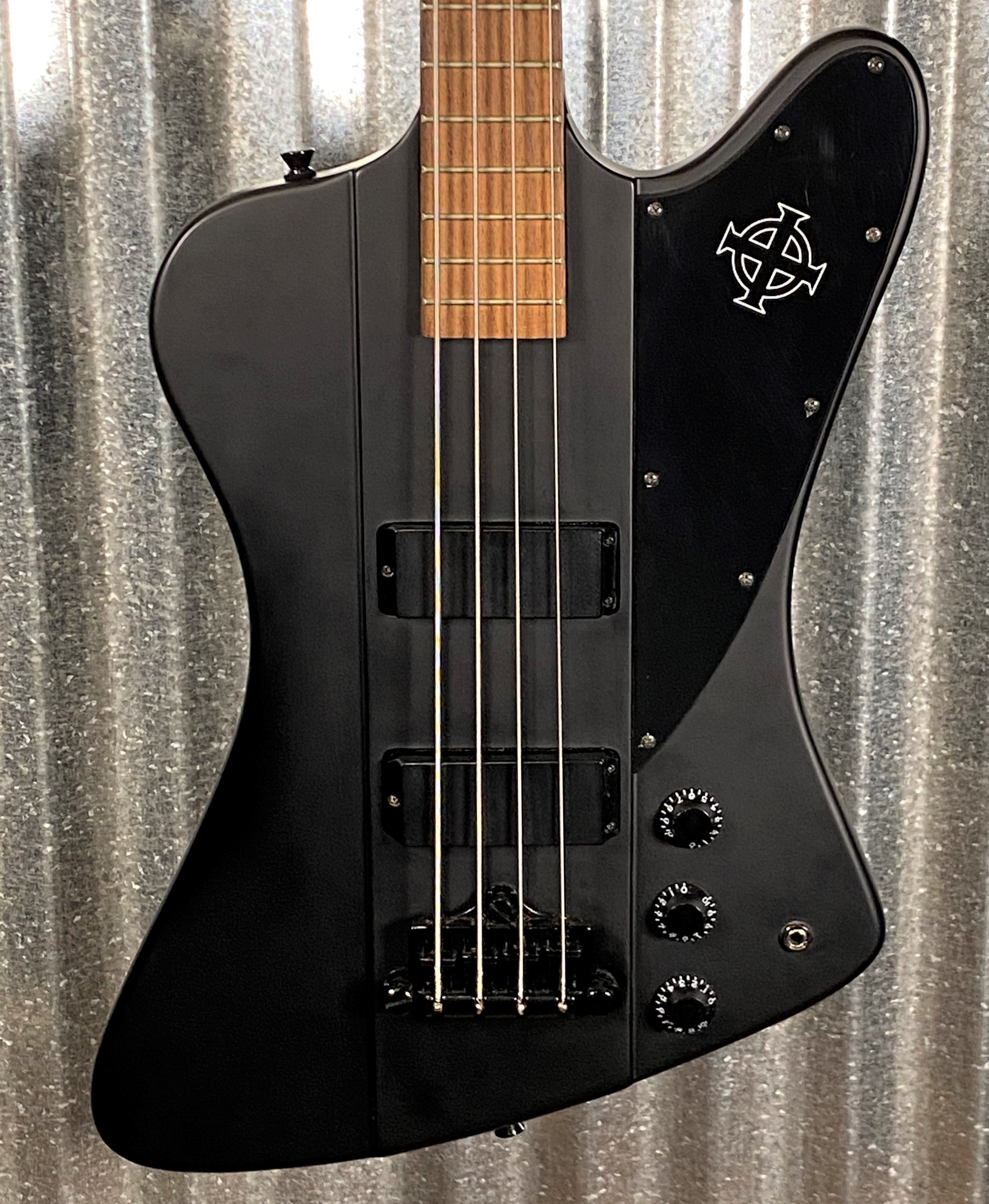 Epiphone Goth Thunderbird IV 4 String Bass Satin Black & Case 