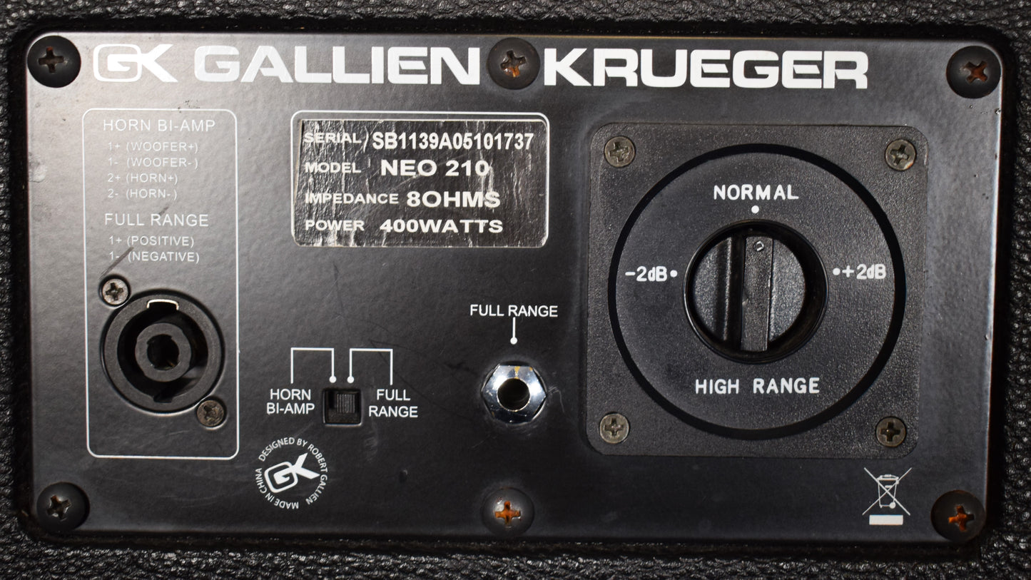 Gallien Krueger NEO-210 2x10" Lightweight Bass Speaker Cabinet #2 Used