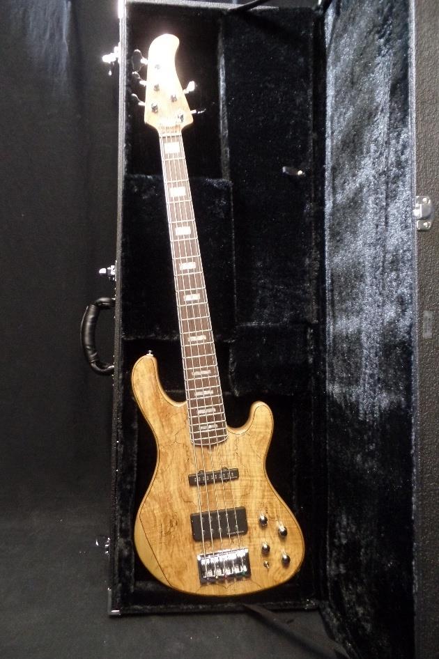 Cort GB5 Natural Spalt Maple Top Seymour Duncan Basslines & Preamp & Hard Case