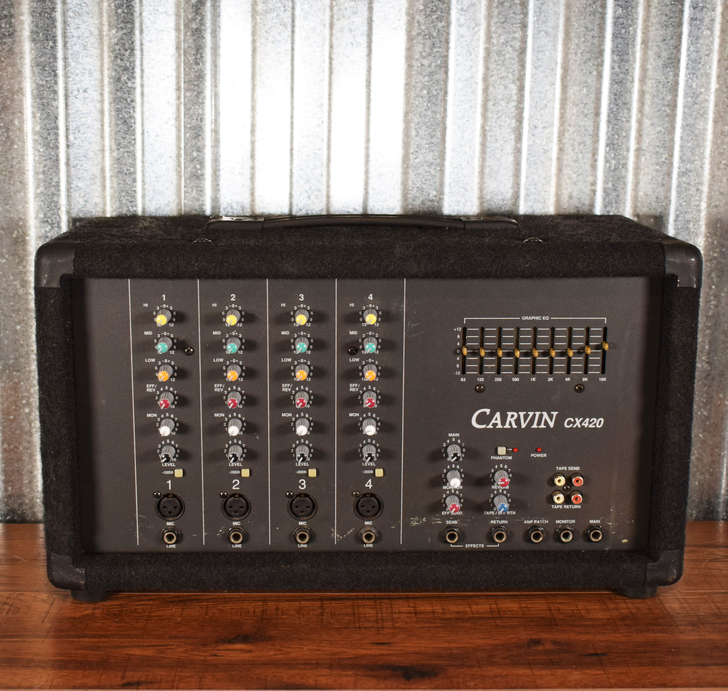 Carvin USA CX420 4 Channel 150 Watt Mono PA Mixer Used