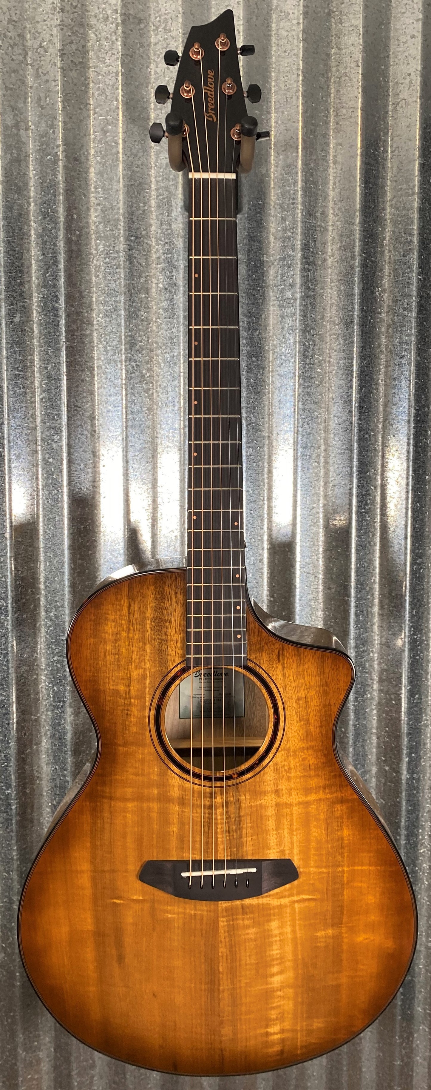 Breedlove Pursuit Exotic S Concert Amber CE Myrtlewood Acoustic Electric Guitar PSCN49CEMYMY #4744