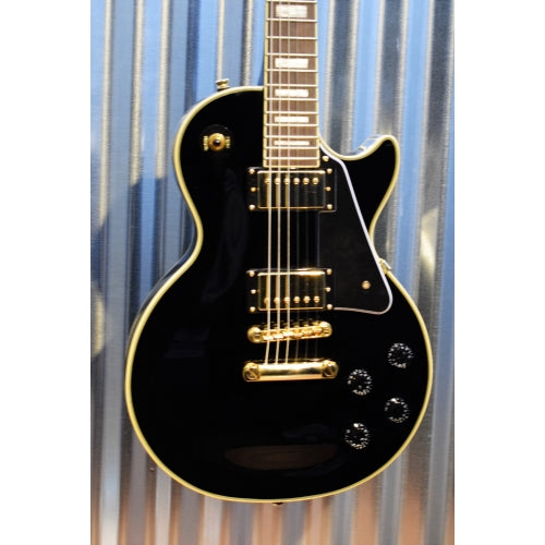 Epiphone Les Paul Custom Pro Gloss Black Gold Hardware Guitar & Bag USED #763