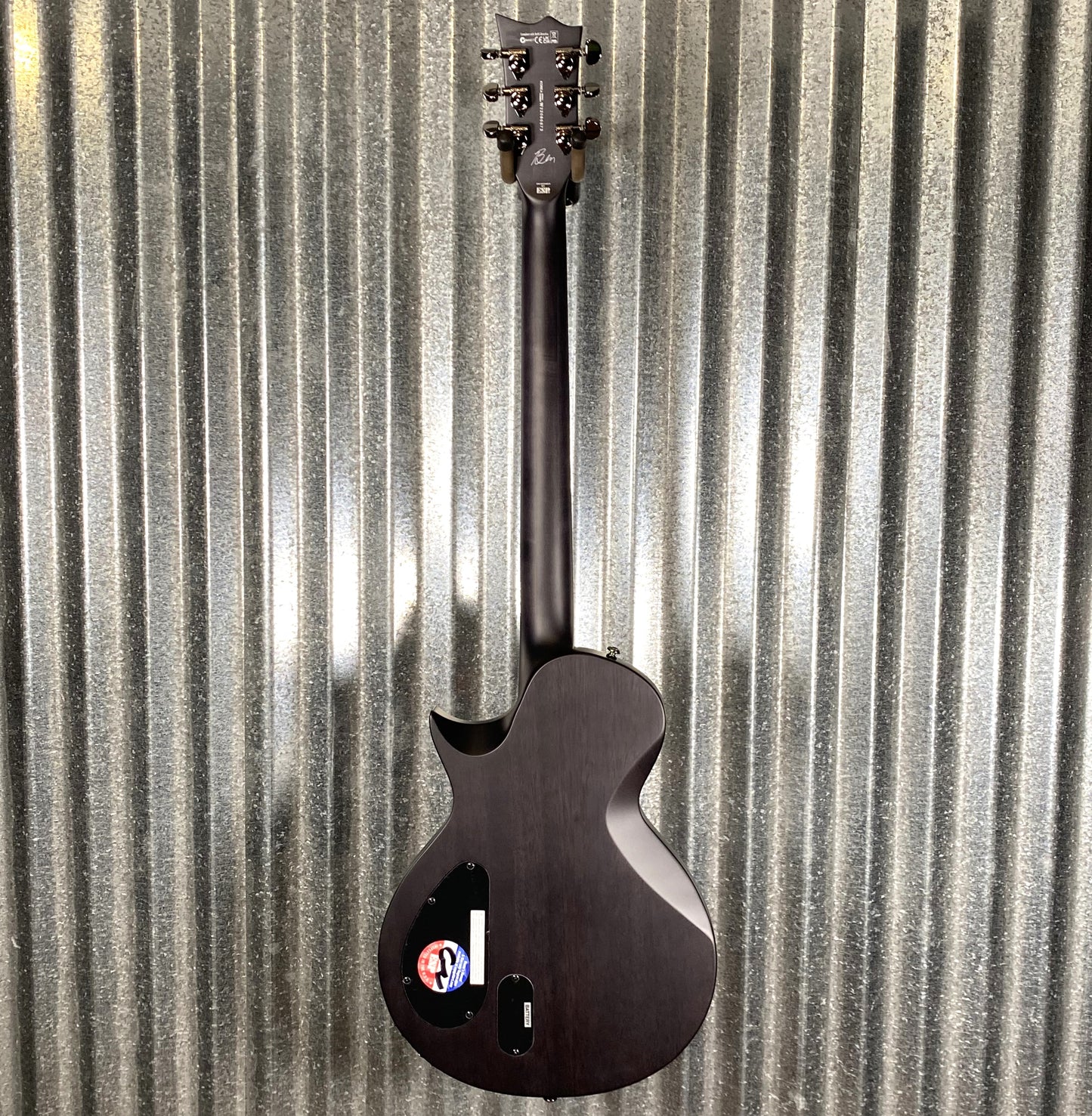 ESP LTD BB-600B Ben Burnley Baritone Quilt Top See Through Black Satin Guitar & Case #0673 B Stock