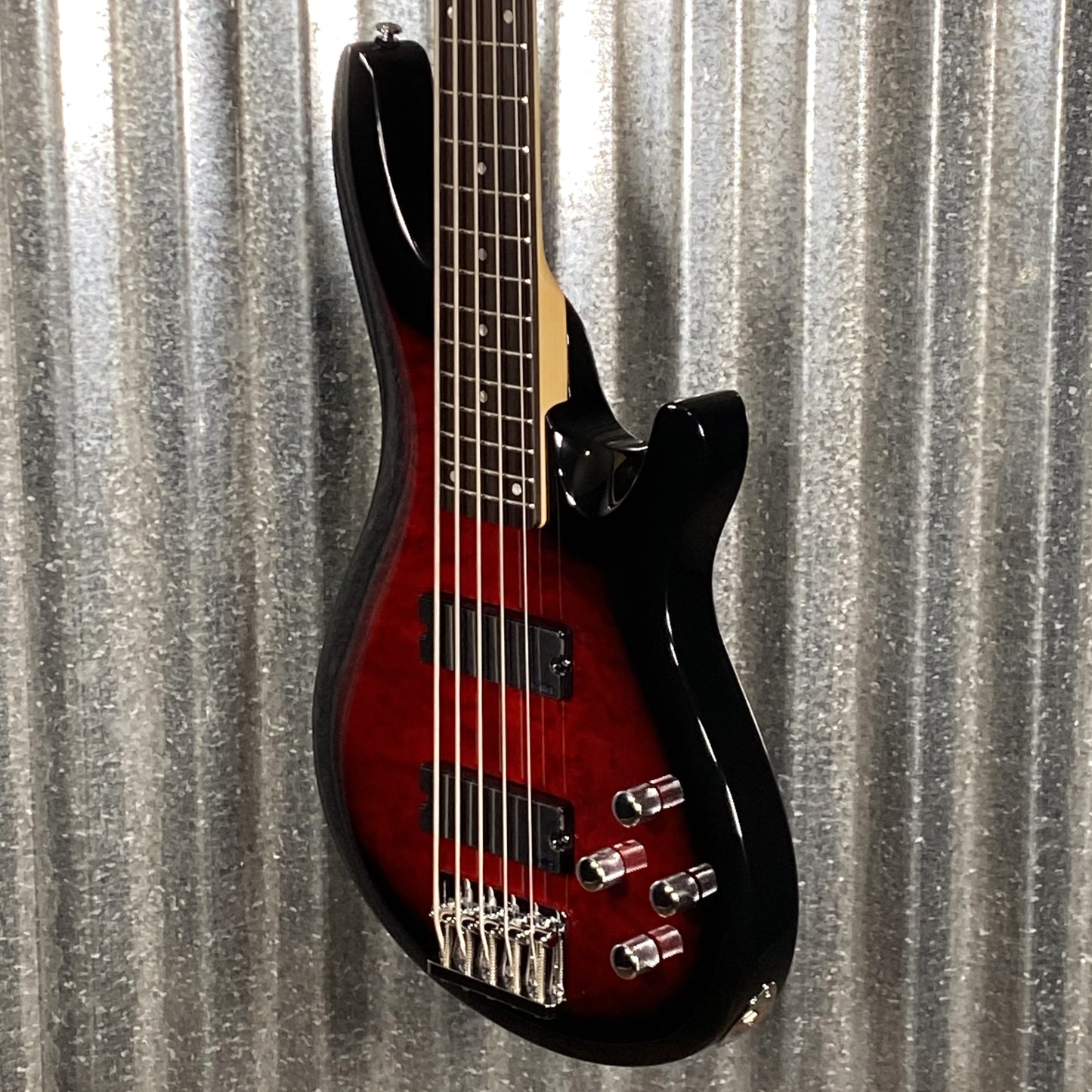 Schecter C-5 Plus 5 String Bass See Through Cherry Burst #0102