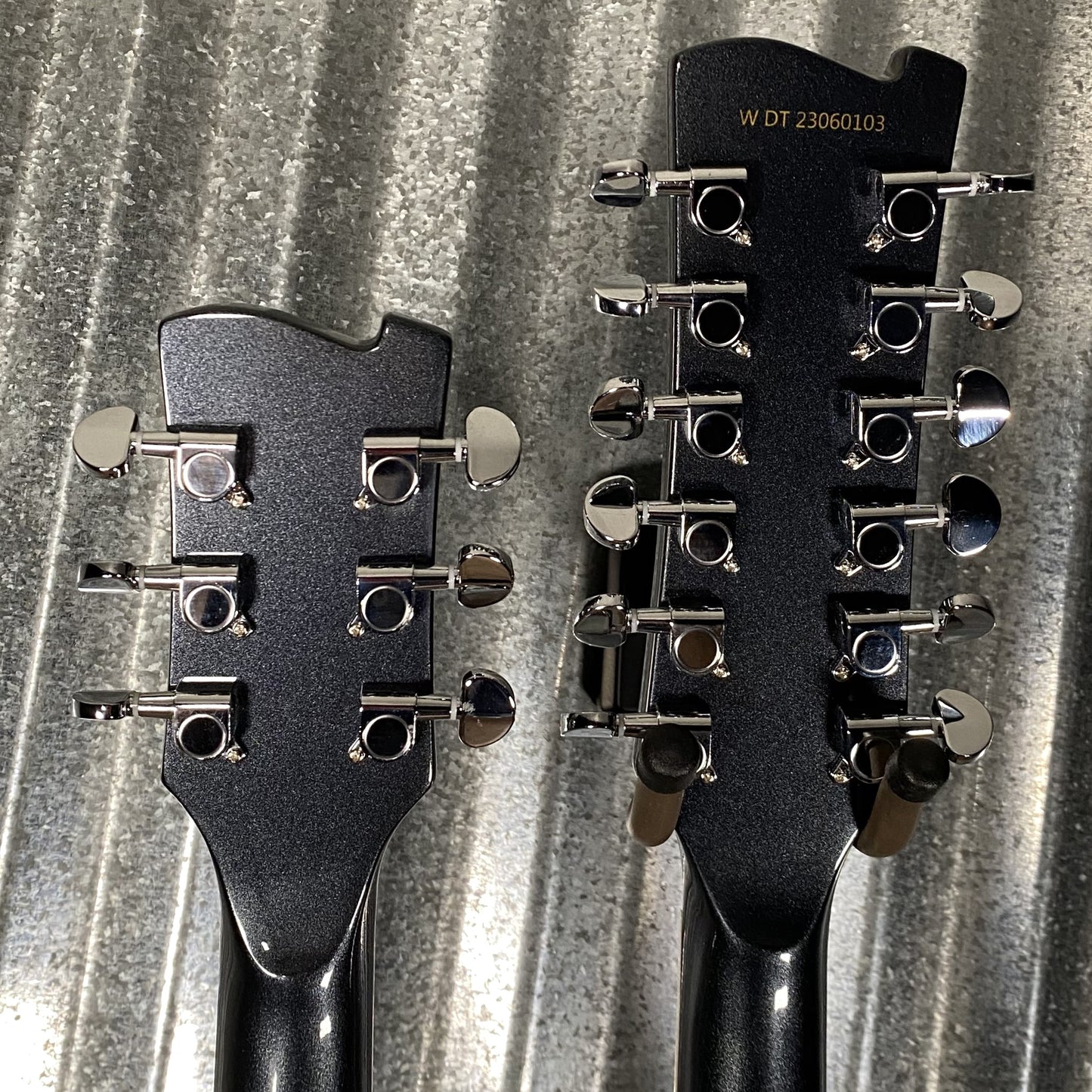 Westcreek Double Trouble Double Neck 12 String & 6 String Electric Guitar Black #0103 Used