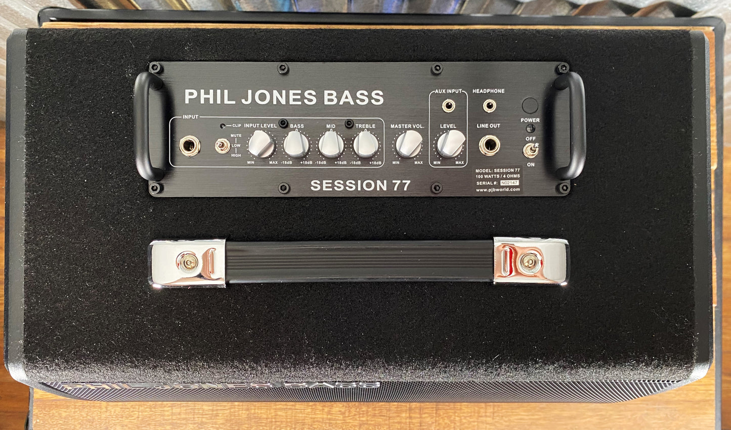 Phil Jones Bass S-77 Session 77 100 Watt 2x7" + 3" Tweeter Bass Amplifier Combo Black