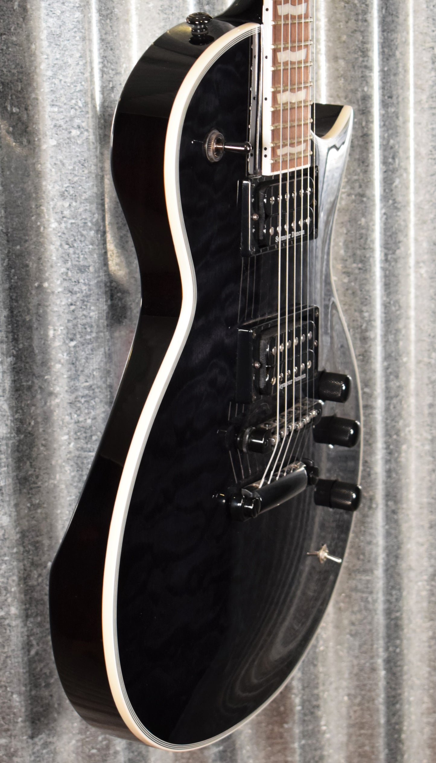 ESP LTD EC-1000 Piezo Bridge Quilt Top See Through Black Guitar EC1000PIEZOQMSTBLK #1983 B Stock