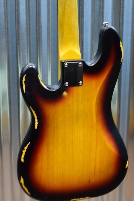 Vintage Icon V4MR Vintage Modern Relic Sunset Sunburst 4 String Bass & Case #304