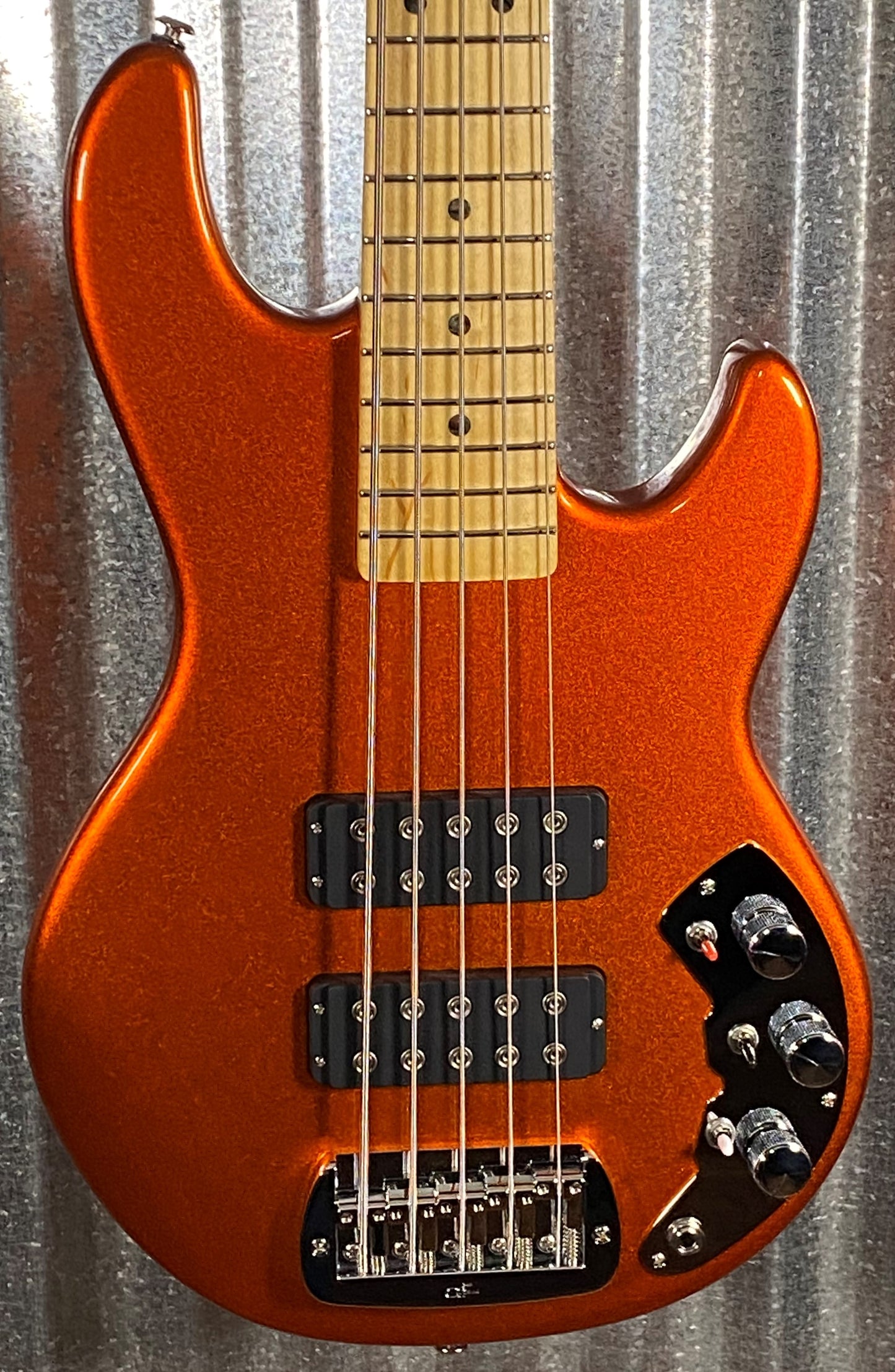 G&L USA CLF L-2500 S750 Tangerine 5 String Bass & Case #3319